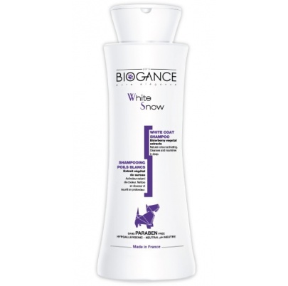 BIOGANCE White Snow shampoo 250 ml (Šampón pre svetlé a biele farby srsti) 