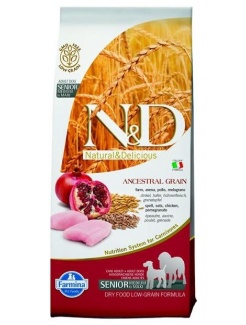 Farmina N&D dog LG Senior medium&maxi chicken&pomegranate 12 kg