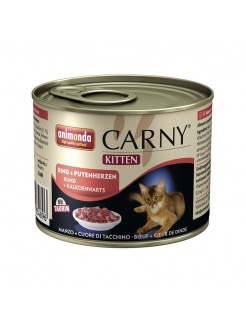Animonda CARNY® cat Kitten hovädzie a morčacie srdiečka konzerva 200 g