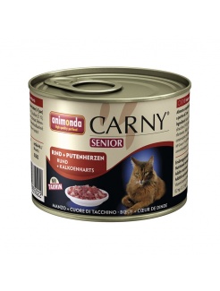 Animonda CARNY® cat Senior hovädzie a morčacie srdiečka konzerva 200 g 