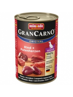 Animonda GRANCARNO® dog senior hovädzie a morčacie srdiečka