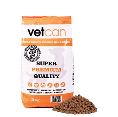 Vetcan Adult Salmon & Rice Small Breed 3kg