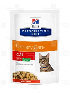 HILLS Diet Feline c/d Urinary Stress Red Calorie Chicken KAPSIČKA 12x85 g
