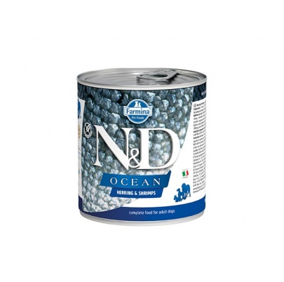 Farmina N&D dog OCEAN Herring & Shripms konzerva