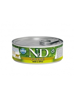 Farmina N&D cat PRIME Boar & Apple konzerva 80g