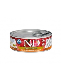 Farmina N&D cat QUINOA Herring & Coconut konzerva 80g