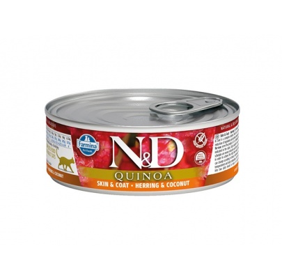 Farmina N&D cat QUINOA Herring & Coconut konzerva 80g