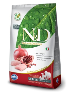 Farmina N&D dog GF adult medium chicken&pomegranate
