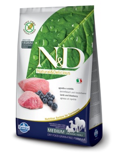 Farmina N&D dog GF adult medium lamb&blueberry