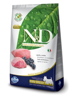 Farmina N&D dog GF adult mini lamb&blueberry