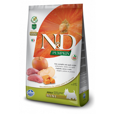 Farmina N&D dog PUMPKIN (GF) adult mini, boar & apple