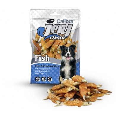 CALIBRA Joy DOG Classic Fish & Chicken Slice 80g 