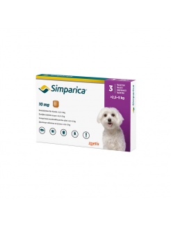 Simparica 10 mg žuvacie tablety pre psy >2,5–5 kg, 3x10mg 