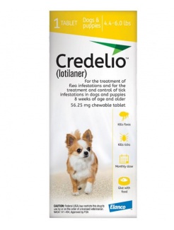 Credelio 56 mg žuvacie tablety pre psy (1,3–2,5 kg) 3 tbl.