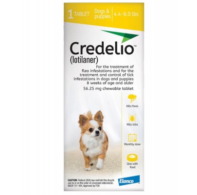 Credelio 56 mg žuvacie tablety pre psy (1,3–2,5 kg) 3 tbl.