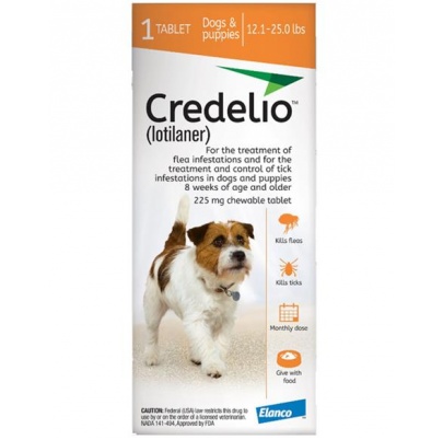 Credelio 225 mg žuvacie tablety pre psy (>5,5–11 kg) 3 tbl.