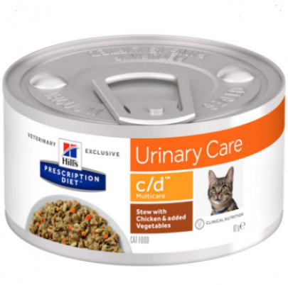 HILLS Diet Feline Stew c/d Multicare with Chicken & Vegetables konzerva 82 g