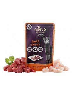 NUEVO cat Adult Beef & Chicken kapsičky