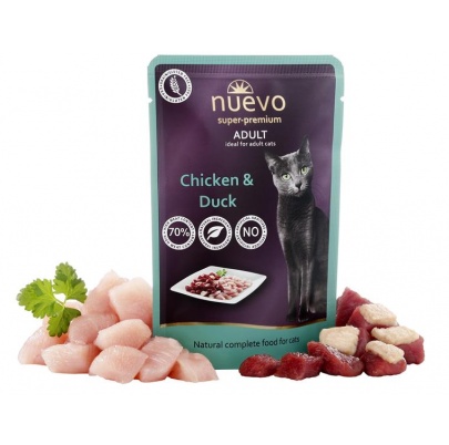 NUEVO cat Adult Chicken & Duck 85 g kapsičky