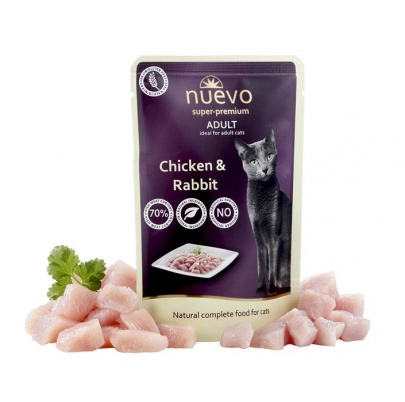 NUEVO cat Adult Chicken & Rabbit 85 g kapsičky