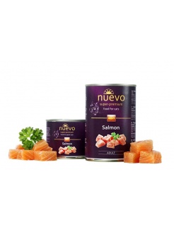 NUEVO cat Adult Salmon 400 g konzerva