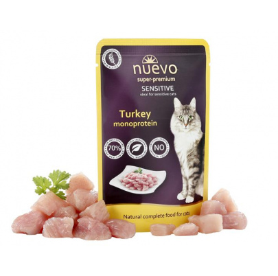 NUEVO cat Adult Sensitive Mono Turkey kapsičky