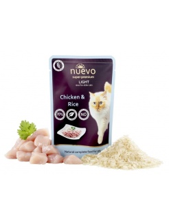 NUEVO cat Light Chicken with Rice 85 g kapsičky