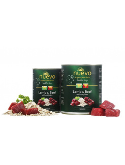 NUEVO dog Senior Lamb & Oat Flakes konzerva