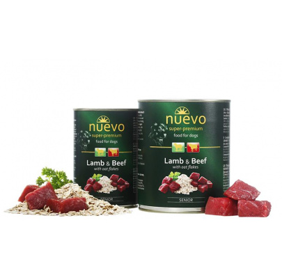NUEVO dog Senior Lamb & Oat Flakes konzerva