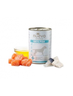 NUEVO dog Sensitive 100% Fish 375 g konzerva