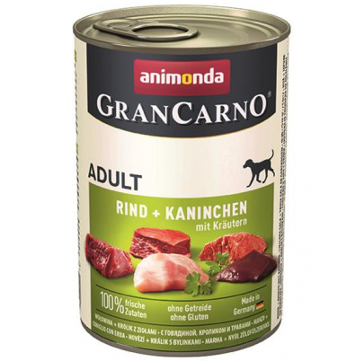 Animonda GRANCARNO® dog adult hovädzie,králik,bylinky 