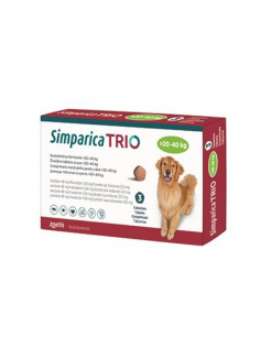 Simparica Trio >20–40 kg žuvacie tablety pre psy, 3 tbl.