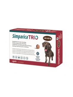 Simparica Trio >40–60 kg žuvacie tablety pre psy, 3 tbl.