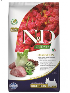 Farmina N&D dog QUINOA (GF) adult mini, digestion, lamb 