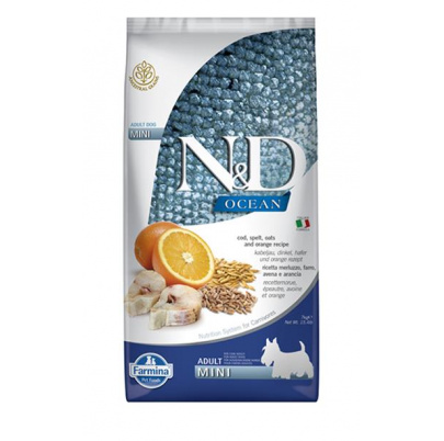 Farmina N&D dog OCEAN (AG) adult, mini, codfish, spelt, oats & orange