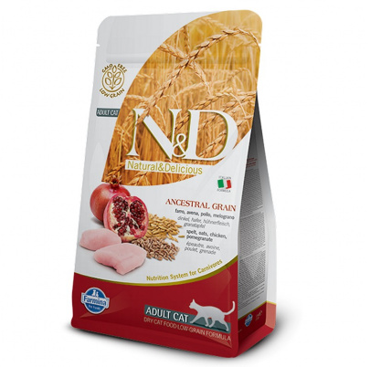 Farmina N&D cat LG adult, chicken, spelt, oats & pomegranate