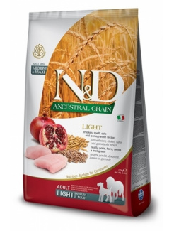 Farmina N&D dog AG adult medium & maxi, light, chicken, spelt, oats & pomegranate 