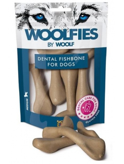 Pamlsok Woolfies Dental Fishbone M 200g