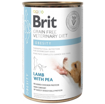 Brit Veterinary Diets GF dog Obesity 400 g konzerva