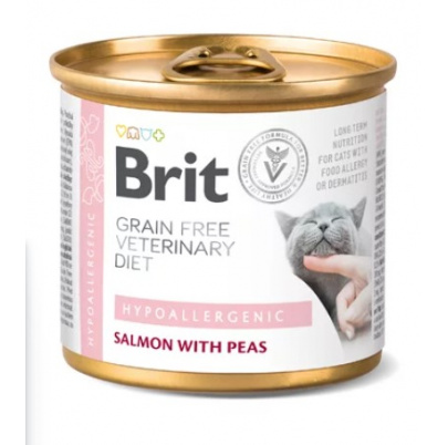 Brit Veterinary Diets GF cat Hypoallergenic 200 g konzerva