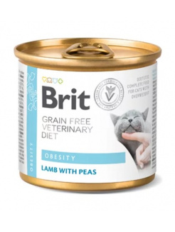 Brit Veterinary Diets GF cat Obesity 200 g konzerva