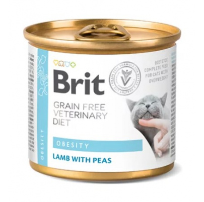 Brit Veterinary Diets GF cat Obesity 200 g konzerva ( POSLEDNÝCH 8 KUSOV)