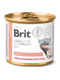 Brit Veterinary Diets GF cat Renal 200 g konzerva