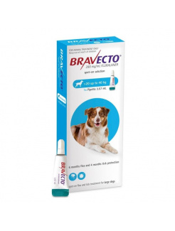 Bravecto Dog L 1000 mg spot-on roztok pre veľké psy ( od 20 do 40 kg ) 1 x 3,57 ml 