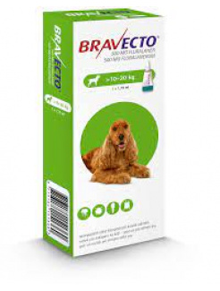 Bravecto Dog M 500 mg spot-on roztok pre stredne veľké psy ( od 10 do 20 kg ) 1 x 1,79 ml 