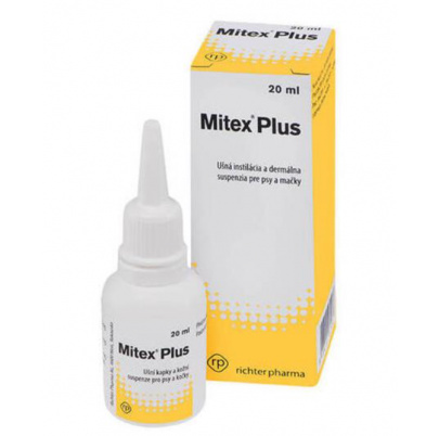 Mitex Plus gtt.oto. a dermálna susp. 20 ml