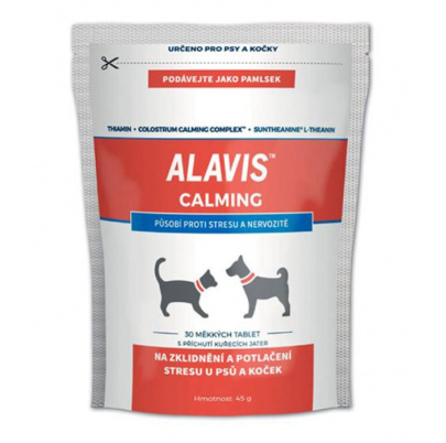 ALAVIS Calming pre psov a mačky 45 g/30 žuvacích tabliet