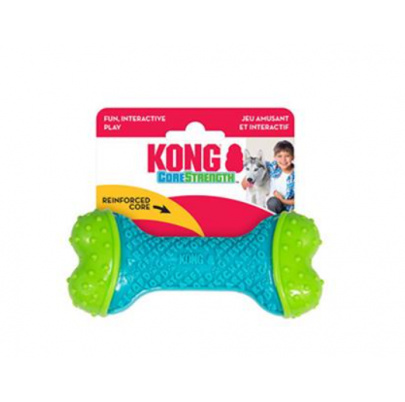 Hračka Kong Dog Corestrength Kosť, zeleno-modrá, guma