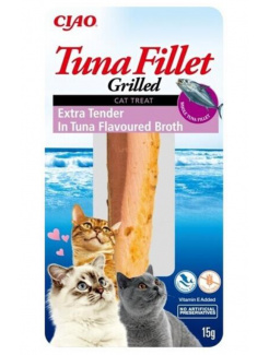 Pamlsok Inaba Churu Grilled cat Tuniak extra krehký v tuniakovom vývare 12 ks 180 g