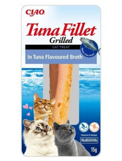 Pamlsok Inaba Churu Grilled cat Tuniak v tuniakovom vývare 12 ks 180 g